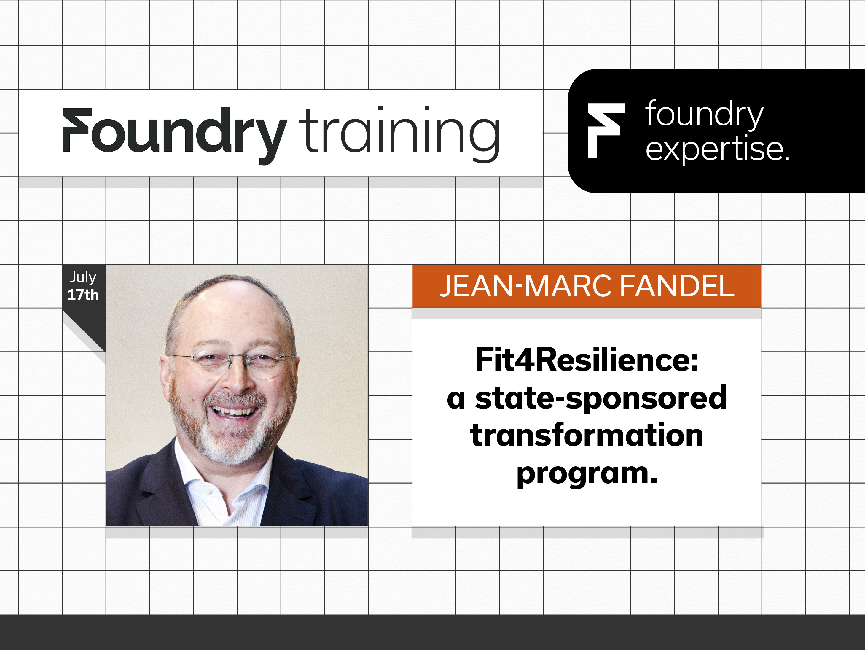 Jean-Marc Fandel: Fit4Resilience: a state-sponsored transformation program